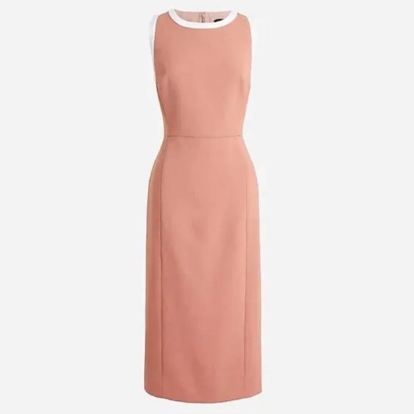 J Crew Sheath Dress in Four Season Stretch - Pale Pink20 NWT